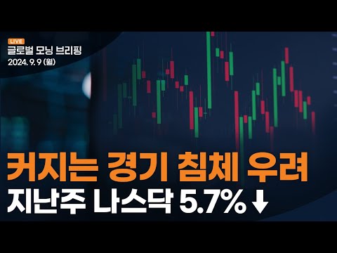 [글로벌모닝브리핑] 미국 증시, 노동시장 약화가 키운 경기 둔화 우려에 하락 | 2024.09.09(월)