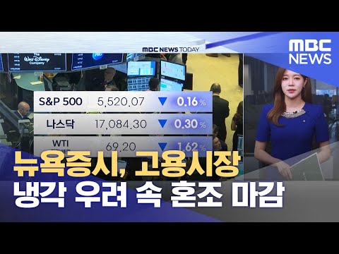 뉴욕증시, 고용시장 냉각 우려 속 혼조 마감 (2024.09.05/뉴스투데이/MBC)