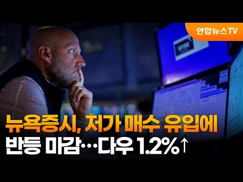 뉴욕증시, 저가 매수 유입에 반등 마감…다우 1.2%↑ / 연합뉴스TV (YonhapnewsTV)