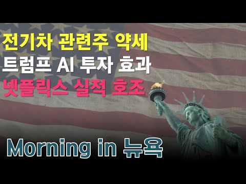 전기차 관련주 약세 / 트럼프 AI 투자 효과 / 넷플릭스 실적 호조 #모닝인뉴욕